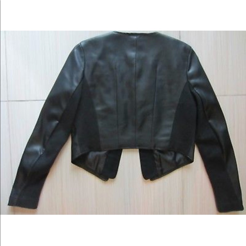 ISO H&M faux pleather cropped jacket